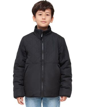 Rokka&Rolla Kids' Reversible Warm Fleece Puffer Jacket - Black