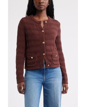 Caslon Textured Cotton Cardigan