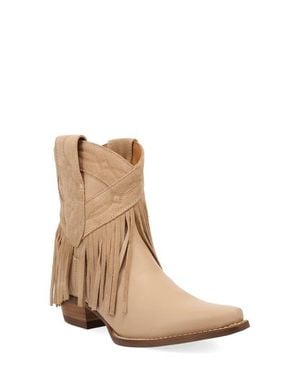 Dingo Last Ride Fringe Western Boot - Natural