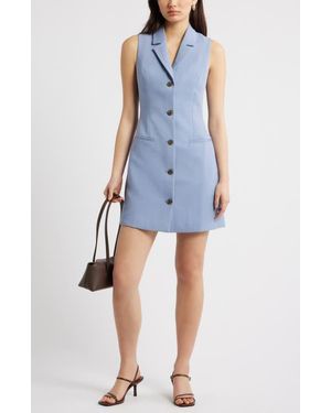 Open Edit The Icon Sleeveless Blazer Dress - Blue
