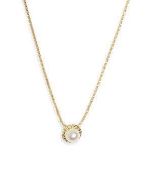 Argento Vivo Sterling Silver Faux Pearl Pendant Necklace - Metallic