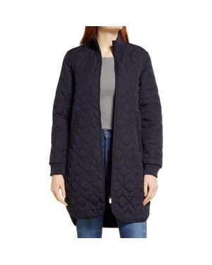 Ilse Jacobsen Isle Jacobsen Long Quilted Jacket - Blue