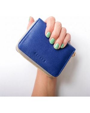 Casupo Small Zipper Wallet With Detachable Key Ring - Blue