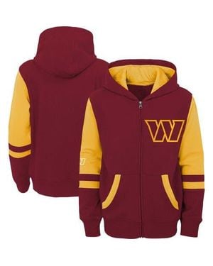Outerstuff Preschool Washington Commanders Stadium Color Block Full-Zip Hoodie - Red