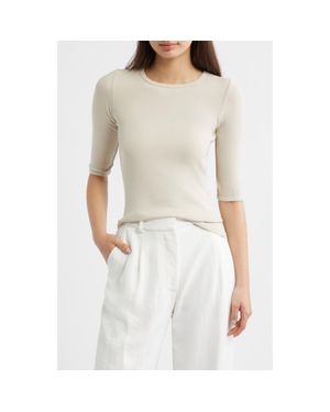 ARTLESS FOREVER Lee Three-Quarter Sleeve Top - Natural