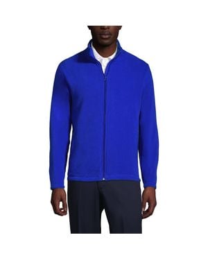 Lands' End Full-Zip Mid-Weight Fleece Jacket - Blue