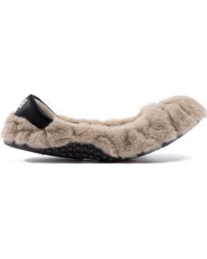 P448 Stella Teddy Ballet Flat - Black