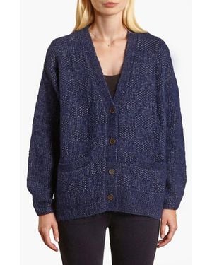 Oyun Handknit Basketweave Cardigan - Blue