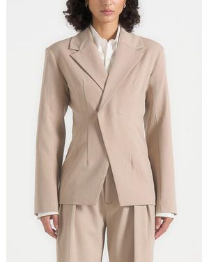 Manière De Voir Beatrice Tailored Double Breasted Blazer - Natural