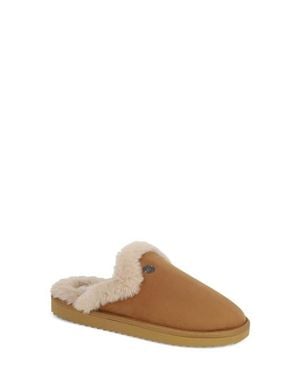 MIA Fudge Faux-Fur Lined Mule - Brown