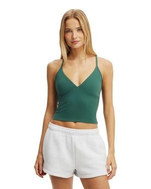 Cotton On Active Ultra Soft Tri Crossback Cami - Green
