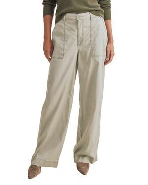 Splendid Colette Wide Leg Stretch Cotton Blend Pants - Natural