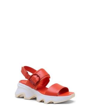 Sorel Kinetic Impact Wedge Slide Sandal - Red