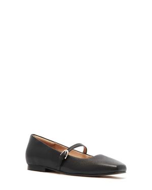 Frankie Hepburn Mary Jane Flat - Black