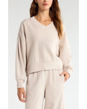 Zella Cloud Fleece Sweatshirt - Natural