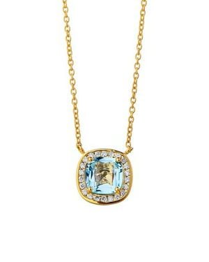 Syna Cushion Diamond Necklace - White