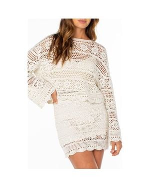 Roxy Water Cotton Blend Sweater - White