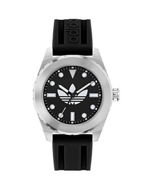 adidas The Discoverer One Silicone Strap Watch, 44Mm - Black