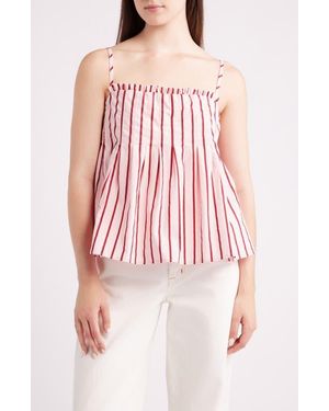 Petal & Pup Dulce Stripe Babydoll Top - Red