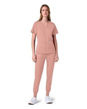 Jaanuu Ultralast Essential Performance 6-Pocket Scrub Set - Red