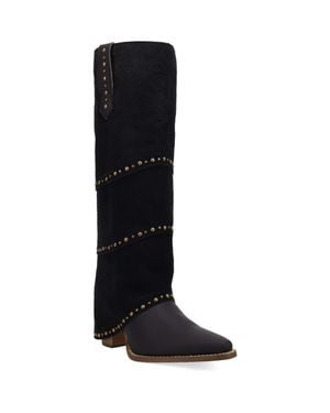 Dingo Texani Studded Knee High Boot - Black