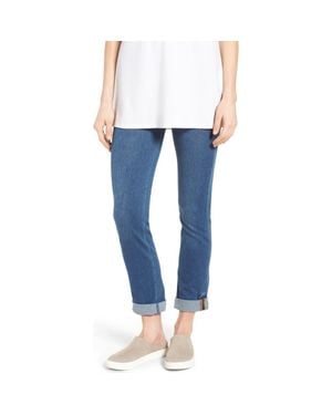 Lyssé Ntials Boyfriend High Rise Denim Jeans - Blue