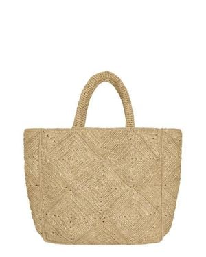 Vitamin A Cala Raffia Tote - Natural