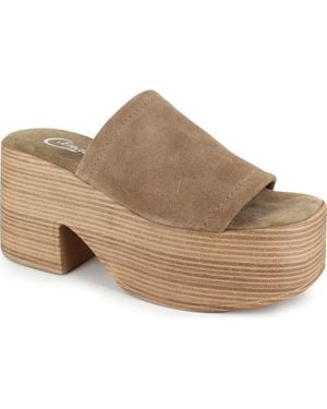 Zigi Ophelia Platform Slide Sandal - Brown