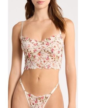 Kilo Brava Floral Lace Longline Bralette - Pink