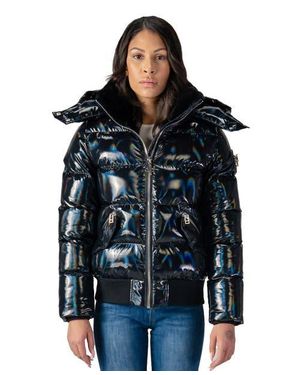 Woodpecker Woody Bomber Quilted Coat - Blue