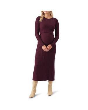 Ripe Maternity Eden Knit Nursing Dress - Red