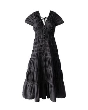 BrunnaCo The Srikandi Ruffle Maxi Dress - Black