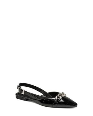 DKNY Cosetta Slingback Pointed Toe Flat - Black