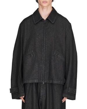Y-3 Zip Front Denim Jacket - Black