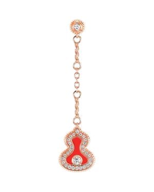 Qeelin Wulu Agate & Diamond Drop Earrings - White