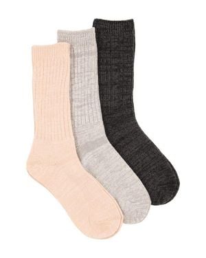 Felina Assorted 3-Pack Crew Socks - Black