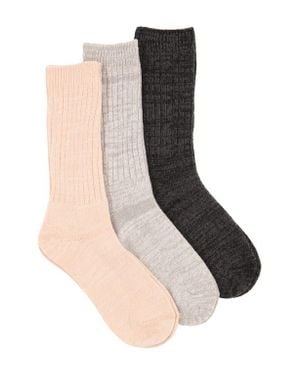 Felina Assorted 3-Pack Crew Socks - Black