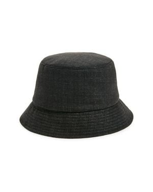 Robert Barakett Micro Check Bucket Hat - Black