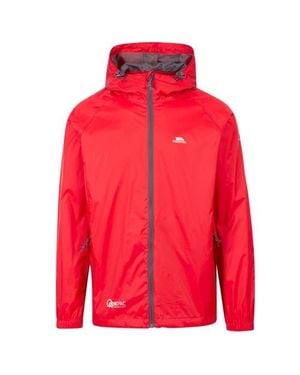Trespass Gender Inclusive Qikpac Waterproof Jacket - Red