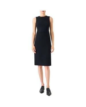 Akris Sleeveless Virgin Wool Sheath Dress - Black