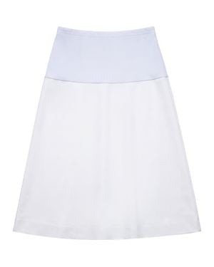 Touche Eclat Maternity Stretch Ponte Flared Waistband Skirt - White