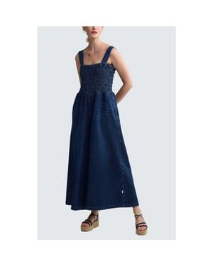 Luukaa Wren Architectural Denim Jumpsuit - Blue