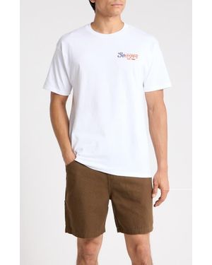 Seager Co. Usa Russ Cotton Graphic T-Shirt - White