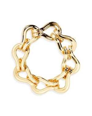 Lele Sadoughi Entwined Buckle Bracelet - Metallic