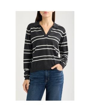 Bella Dahl Stripe Sweater - Black