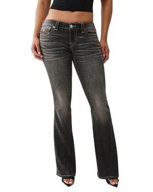 TRUE RELIGION Joey Flap Pocket Low Rise Flare Jeans - Black