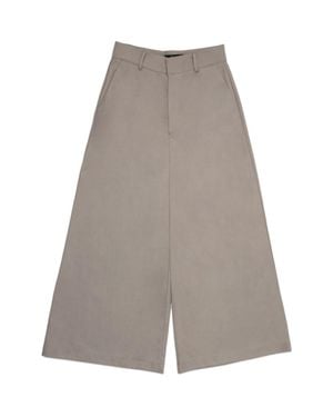 DELUC Martin Pleated Wide Leg Pants - Gray