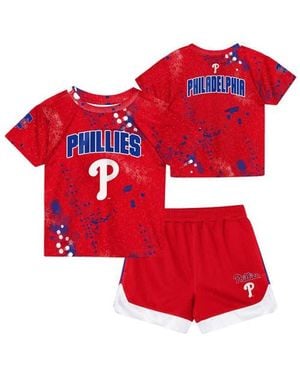 Outerstuff Toddler Philadelphia Phillies Pinch Hitter T-Shirt & Shorts Set - Red
