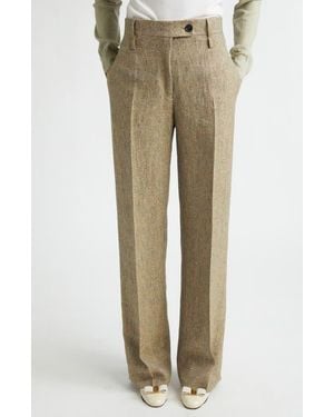 Ferragamo Linen Pants - Natural