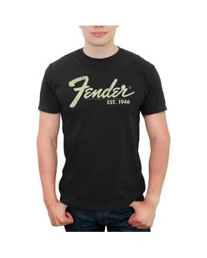 Fender Distressed Logo Graphic T-Shirt - Black